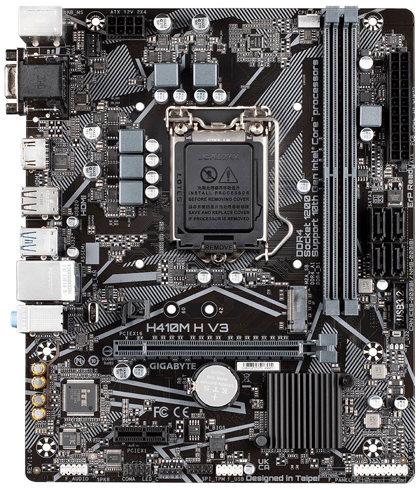 GIGABYTE H410M H / Intel H510 / LGA1200 / 2x DDR4 / M.2 / VGA / HDMI / mATX